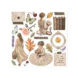 ***Pre-Order*** Stamperia - Printed Decorative Rub On Kit For Art And Craft Cm 15,5X15,5 - Flowers And Poems