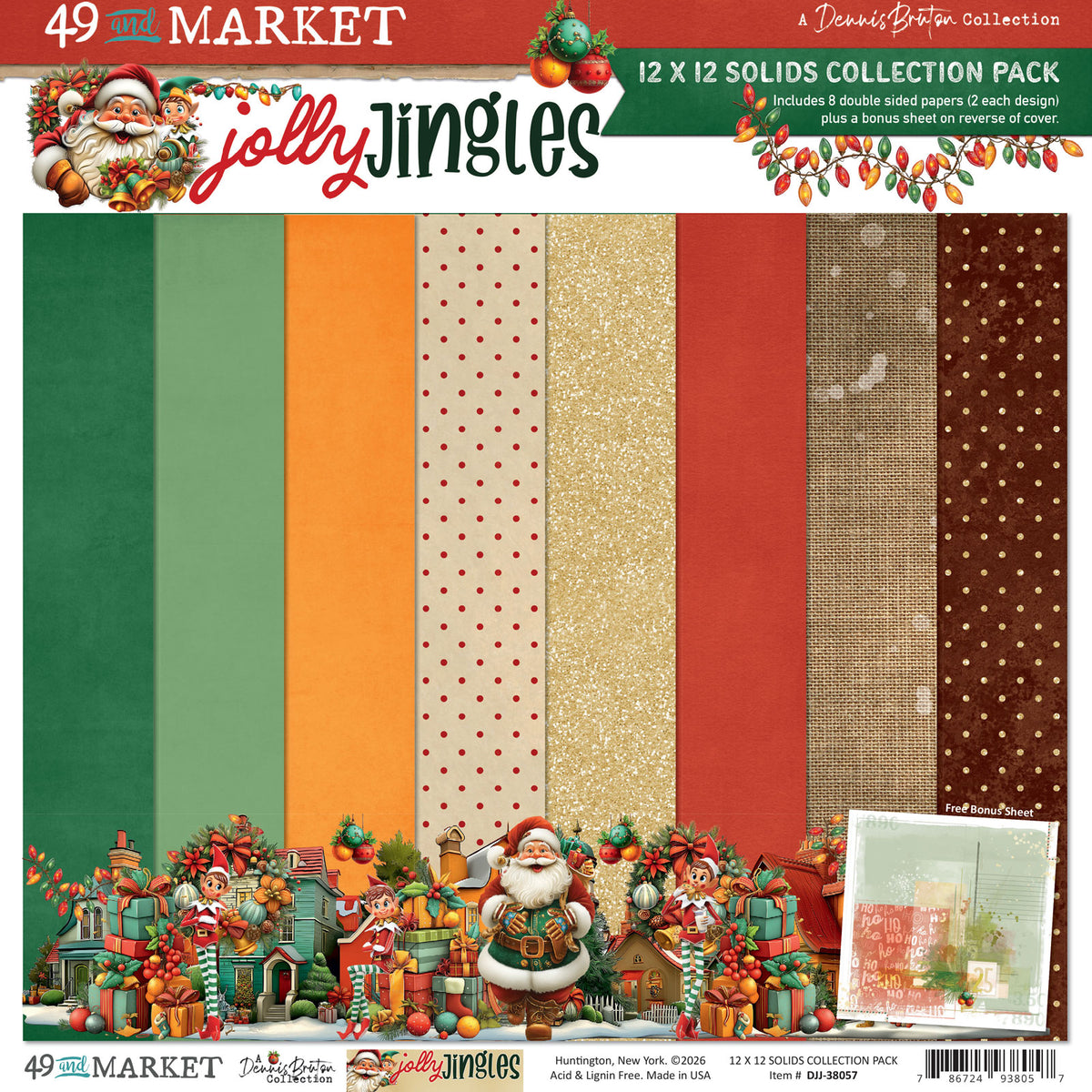***Pre-Order*** 49 and Market - Jolly Jingles - 12 x12 Solids Collection Pack