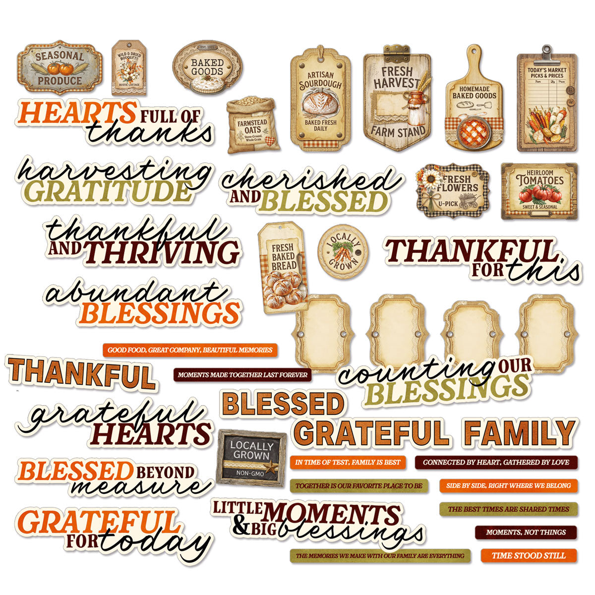 ***Pre-Order*** 49 and Market - Season's Bounty - Chipboard Set