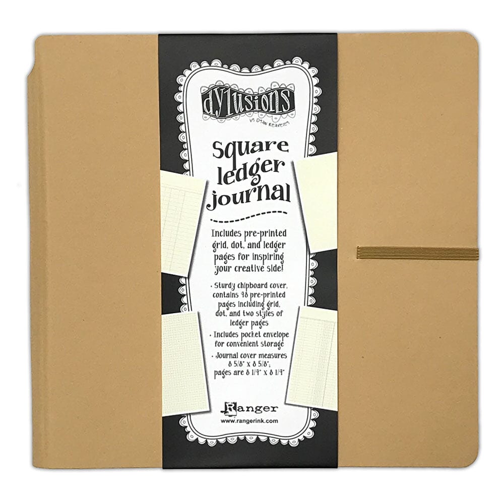 Dylusions - Square Ledger Journal 8.625X8.625" - Kraft