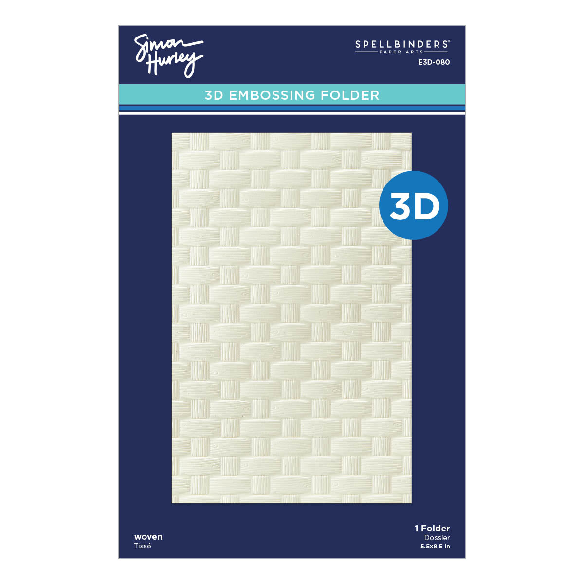 Spellbinders - Woven 3D Embossing Folder by Simon Hurley