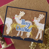 Spellbinders - Stars and Fronds Frame 3D Embossing Folder by Dina Wakley
