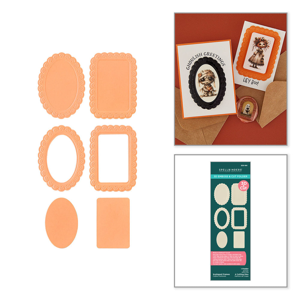 ***Pre-Order*** Spellbinders - Scalloped Frames 3D Emboss & Cut Folder