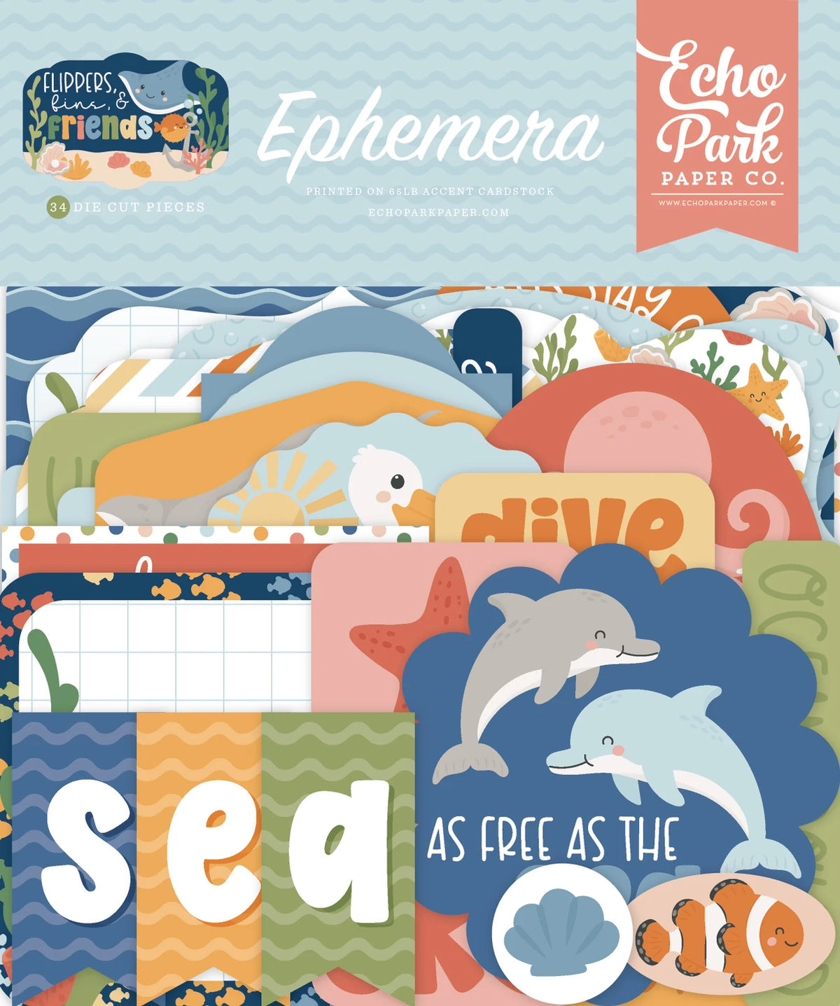 ***Pre-Order*** Echo Park - Flippers Fins And Friends - Ephemera