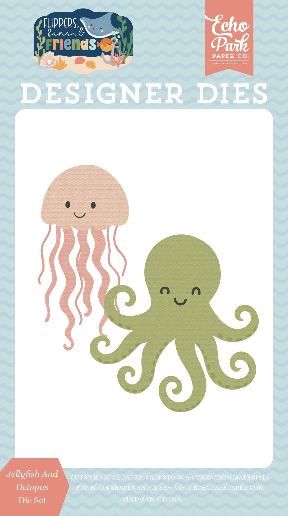 ***Pre-Order*** Echo Park - Flippers Fins And Friends - Jellyfish And Octopus Die Set