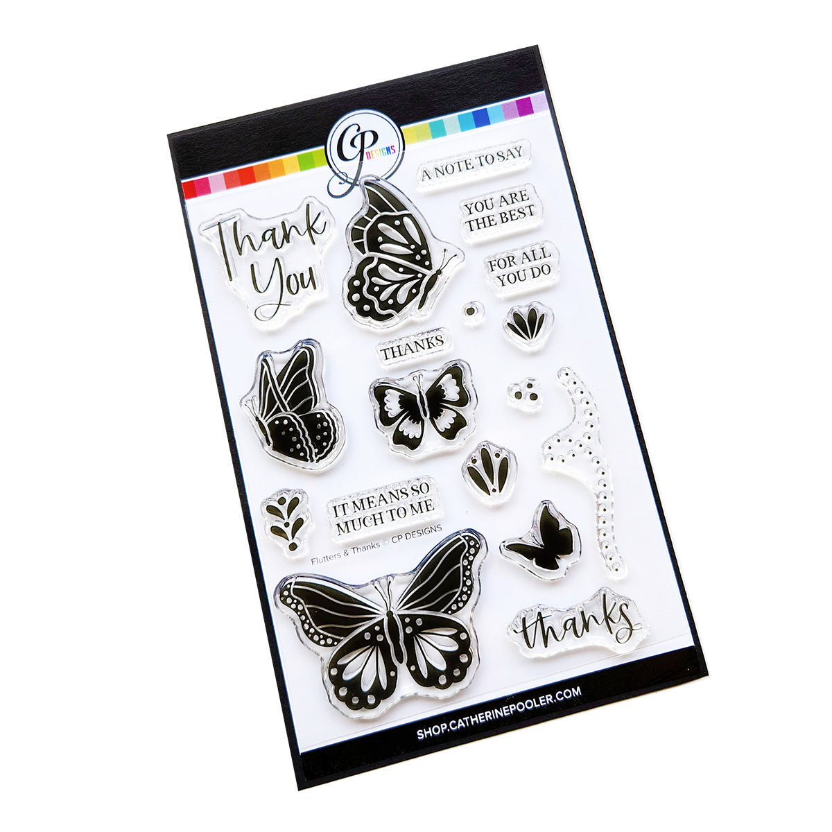 Catherine Pooler - Flutters & Thanks Stamp Set