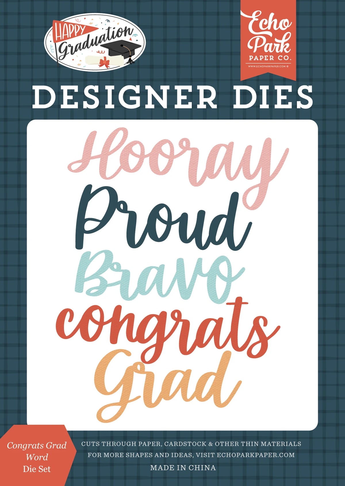 ***Pre-Order*** Echo Park - Happy Graduation - Congrats Grad Word Die Set