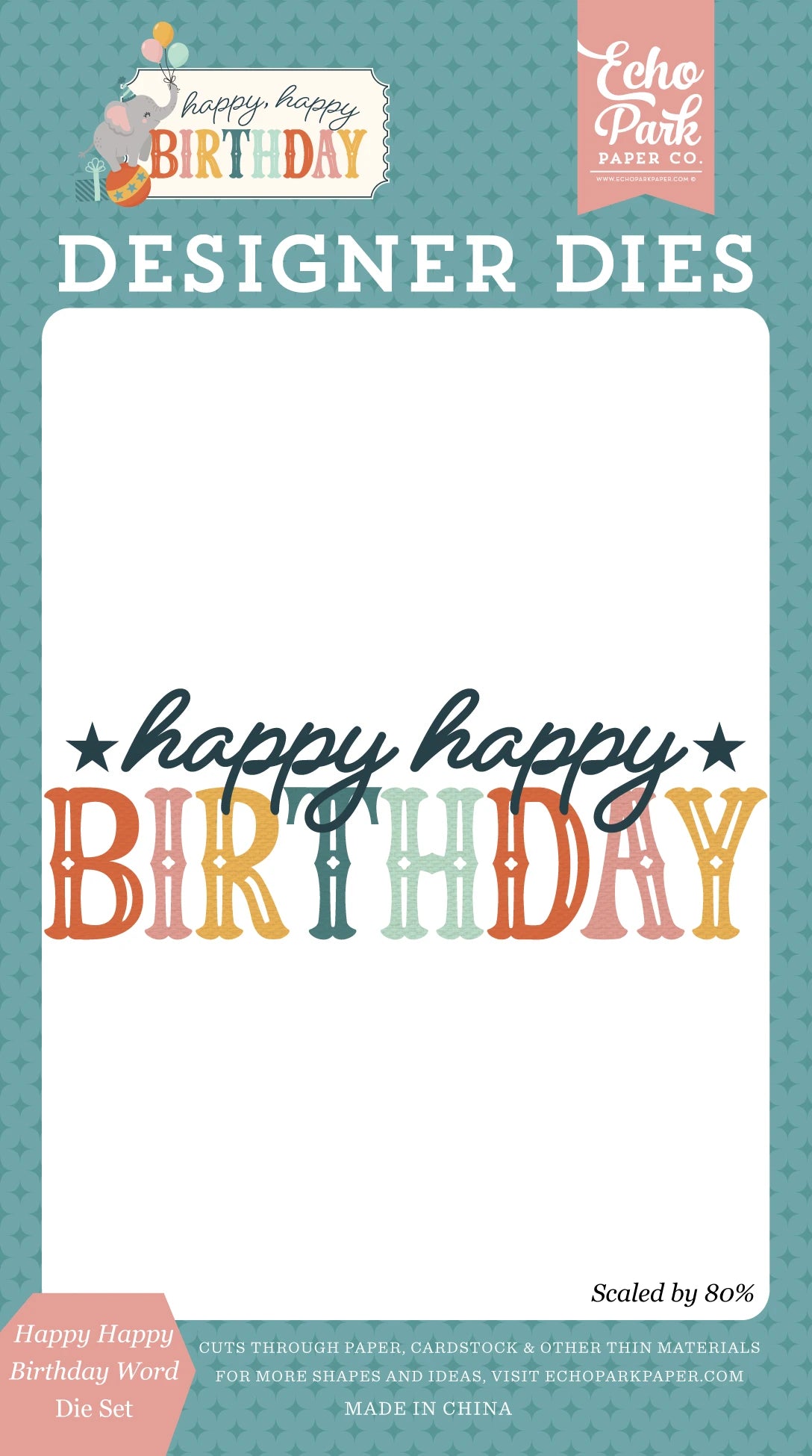 ***Pre-Order*** Echo Park - Happy Happy Birthday - Word Die Set