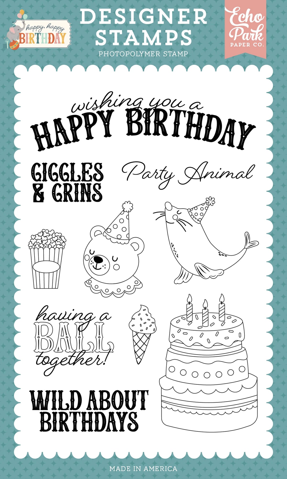 ***Pre-Order*** Echo Park - Happy Happy Birthday - Giggles And Grins Stamp Set