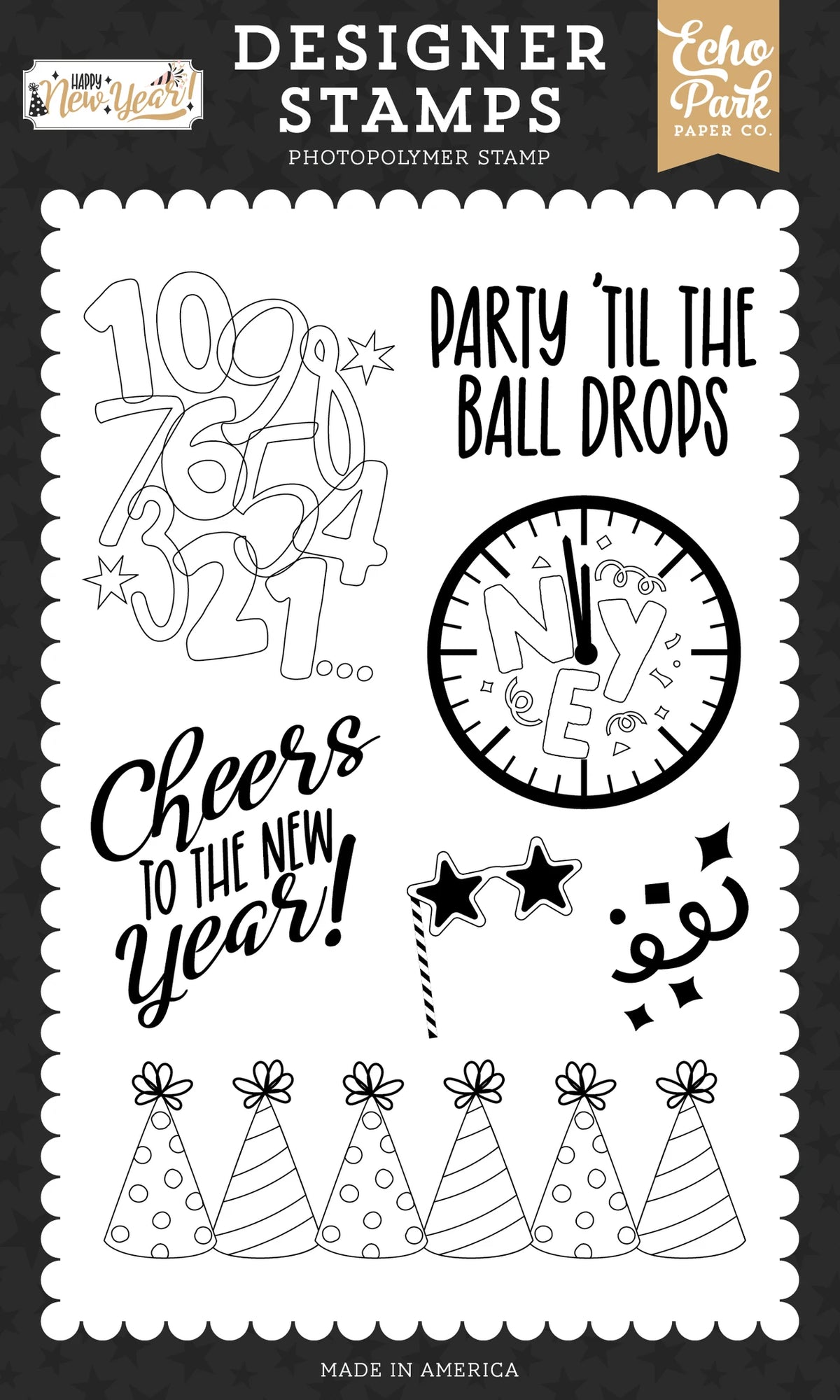***Pre-Order*** Echo Park - Happy New Year - NYE Stamp Set
