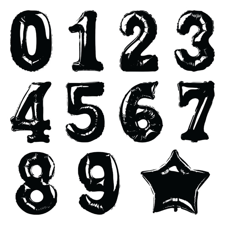 ***Pre-Order*** Spellbinders - Stamps & Dies by Simon Hurley - Ranger Number Balloons Cling Rubber Stamp Set