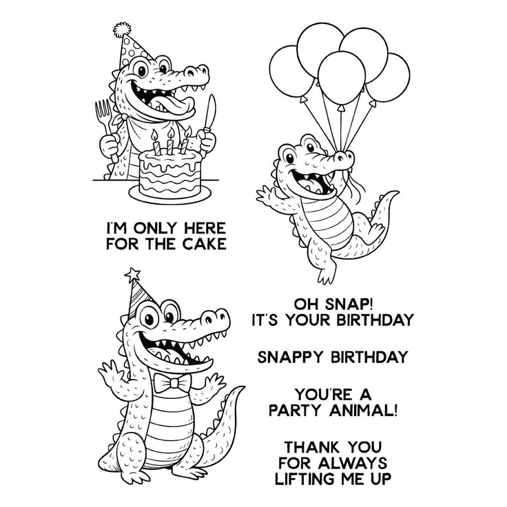 ***Pre-Order*** Spellbinders - Stamps & Dies by Simon Hurley - Ranger Snappy Birthday Clear Stamp Set