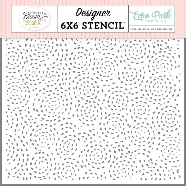 ***Pre-Order*** Echo Park - In Full Bloom - Stencil - Springtime Swirls