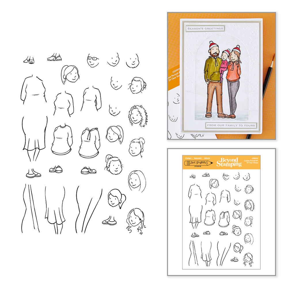 ***Pre-Order*** Spellbinders - Beyond Stamping Custom Portrait #1 Clear Stamp Set by Josh Griffiths Studio