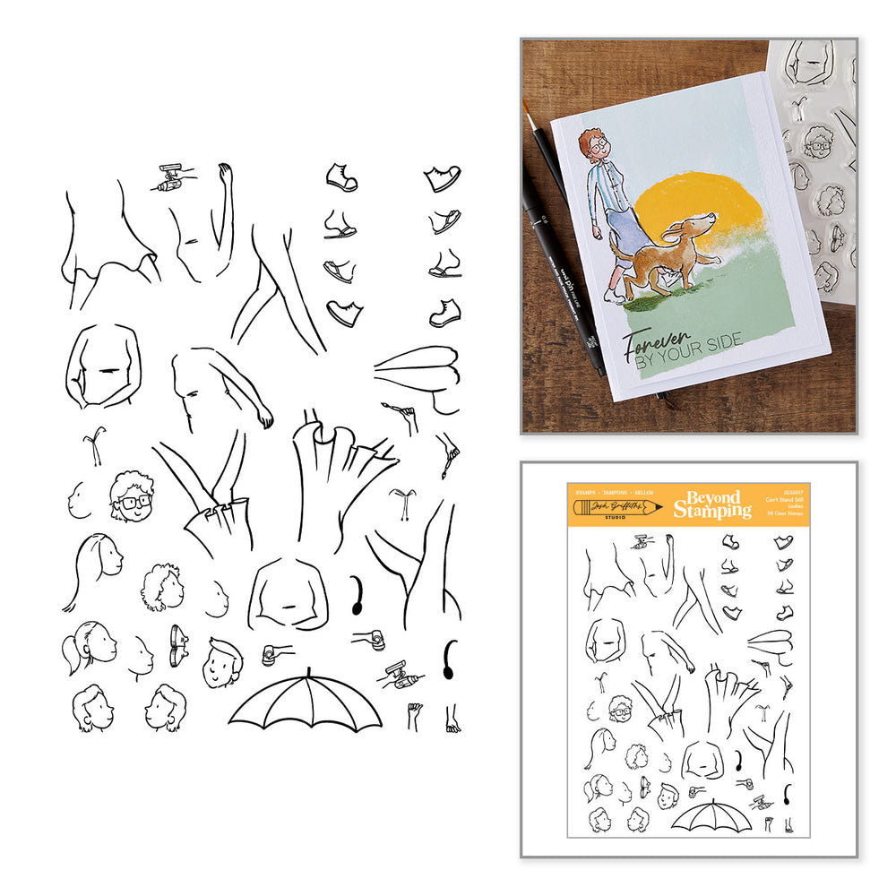 ***Pre-Order*** Spellbinders - Beyond Stamping Can't Stand Still 1 - Ladies Clear Stamp Set by Josh Griffiths Studio