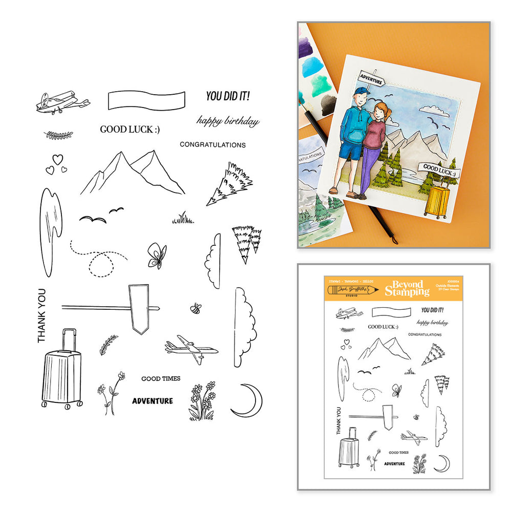 ***Pre-Order*** Spellbinders - Beyond Stamping Outside Elements Clear Stamp Set by Josh Griffiths Studio