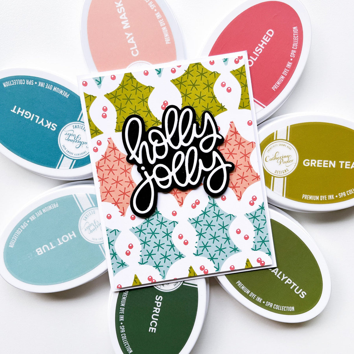 Catherine Pooler - Holly Jolly Layered Word Die