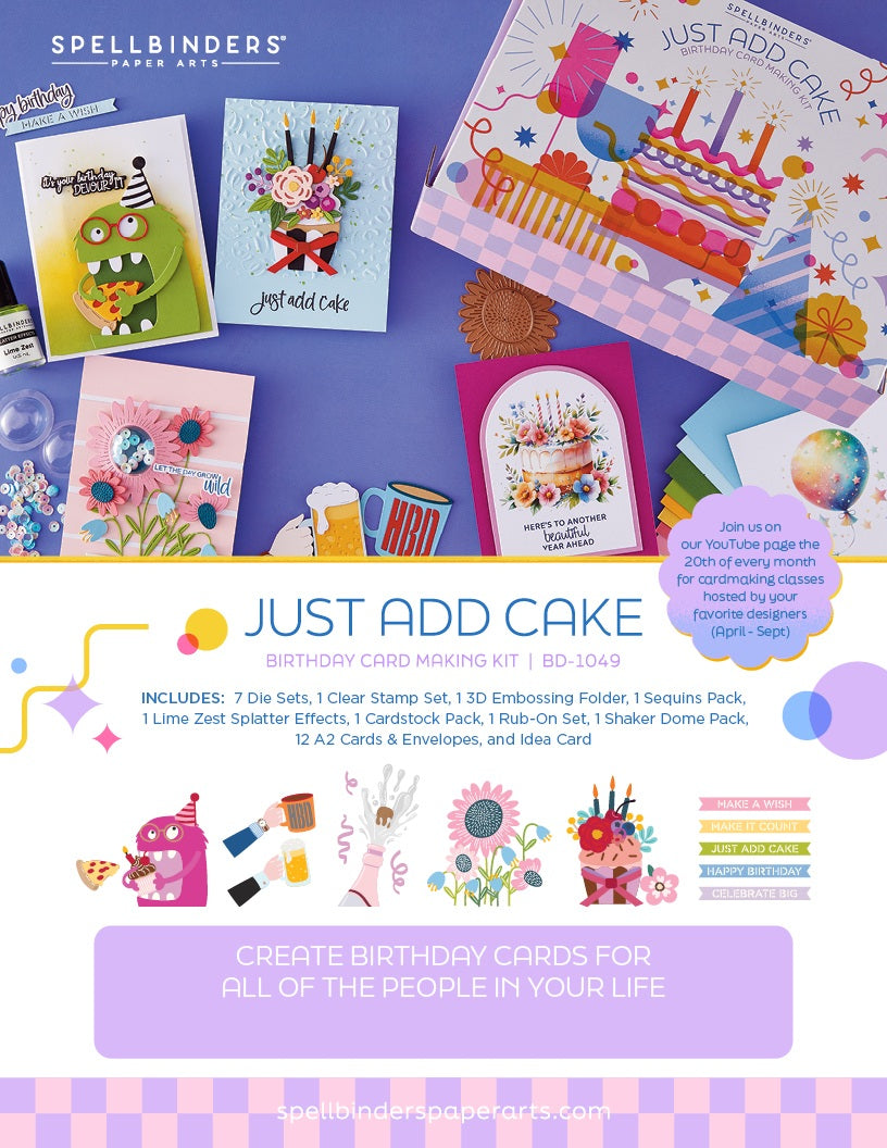 Spellbinders - Just Add Cake Birthday Cardmaking Kit