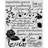 ***Pre-Order*** Stamperia - ***Pre-Order*** Stamperia - Flowers And Poems - Cut Laser Stencil For Art And Craft Cm 20X25 - Latin Inspirations