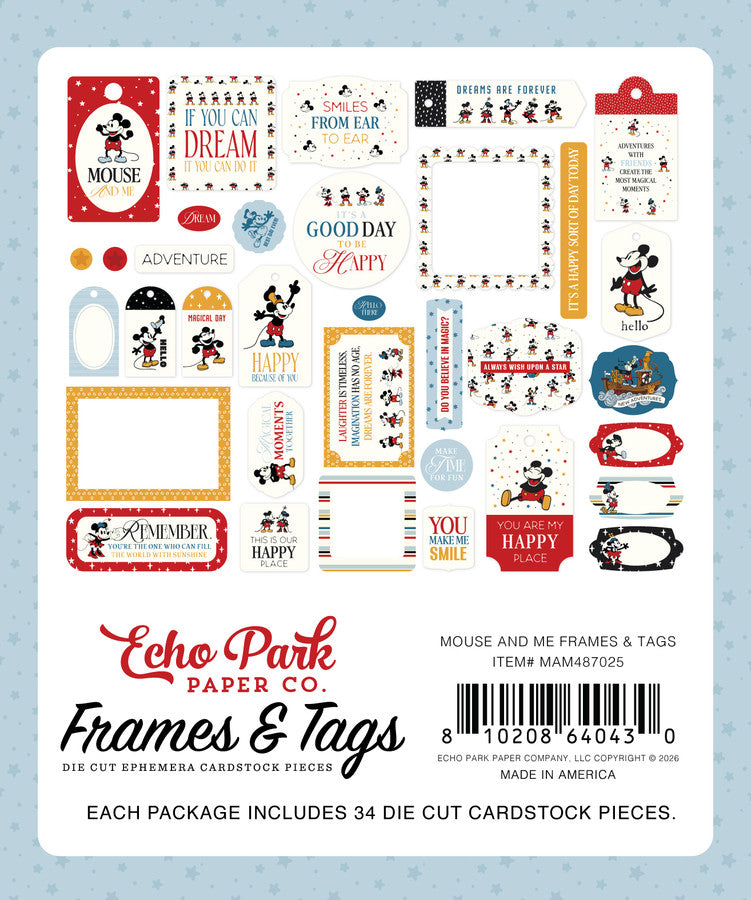 Echo Park - Mouse And Me - Frames & Tags