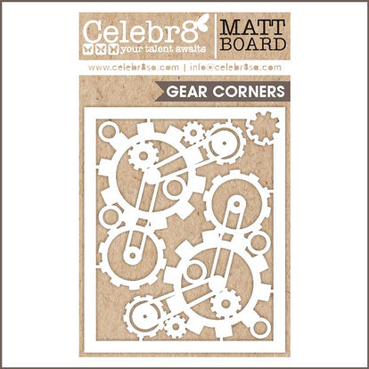 Celebr8 - Chipboard - Gear Corners