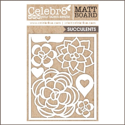 Celebr8 - Chipboard - Succulents