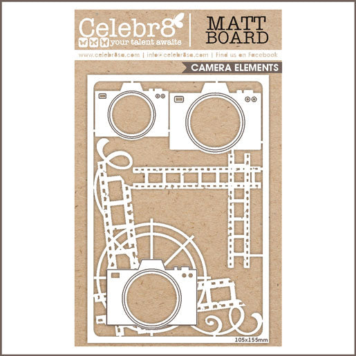 Celebr8 - Chipboard - Camera Elements