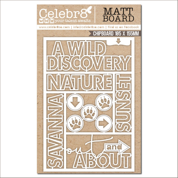 Celebr8 - Chipboard - A Wild Discovery