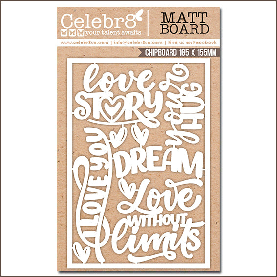 Celebr8 - Chipboard - Love Story