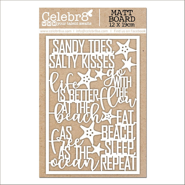Celebr8 - Chipboard - Seaside Escape - Sandy Toes