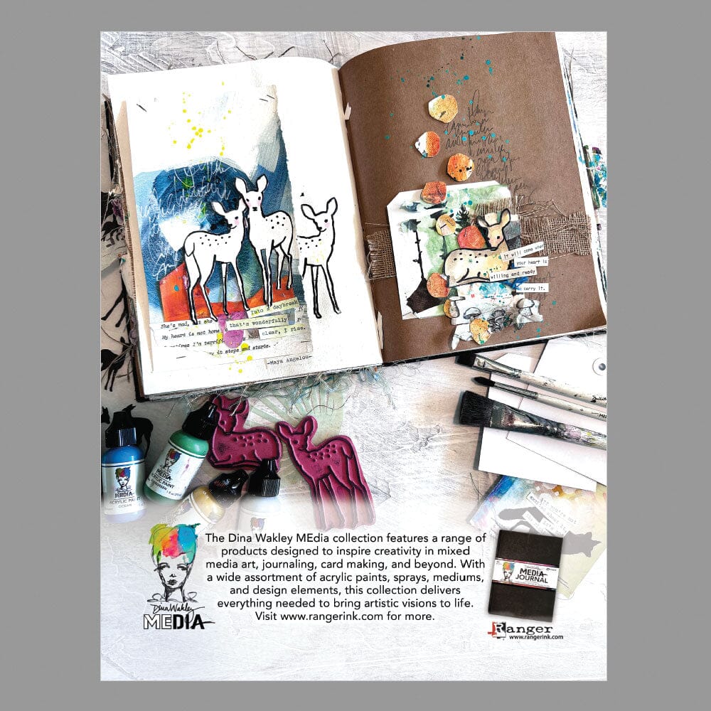 Dina Wakley -  Journal 8"X10" - Black