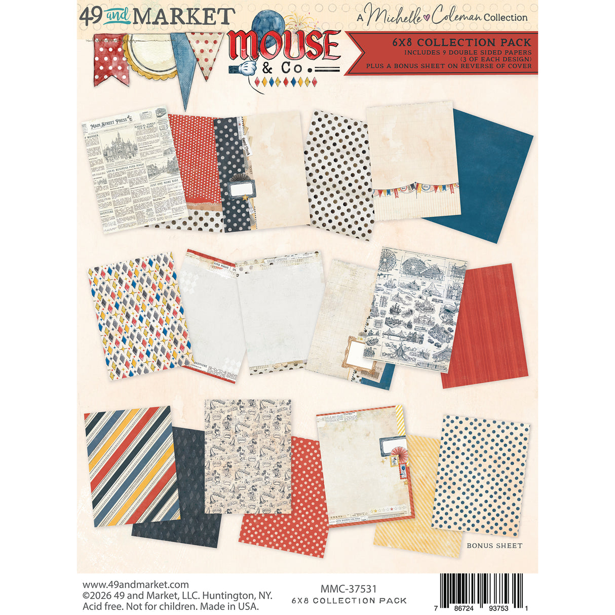 ***Pre-Order*** 49 And Market - Mouse & Co. - Collection Pack 6"X8"
