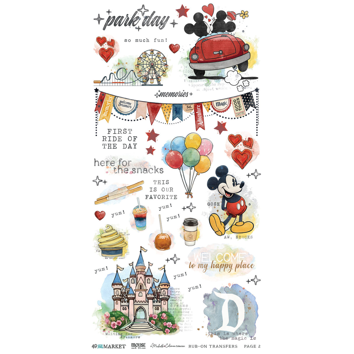 ***Pre-Order*** 49 And Market - Mouse & Co. - Essential Rub-On Transfer