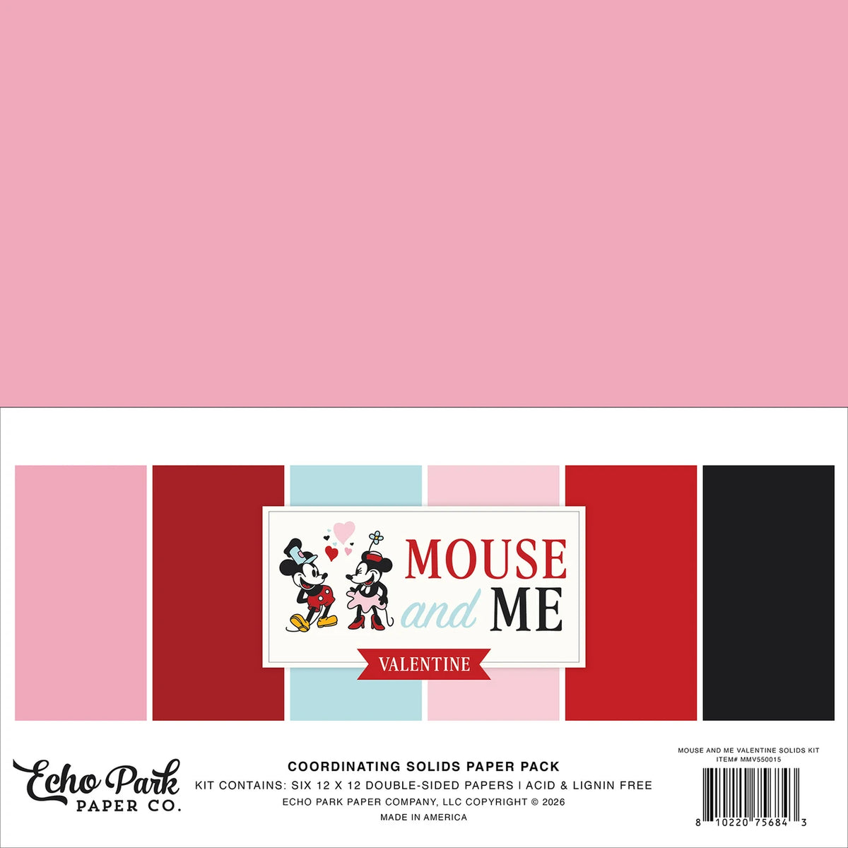 ***Pre-Order*** Echo Park - Mouse And Me Valentine - Solids Kit