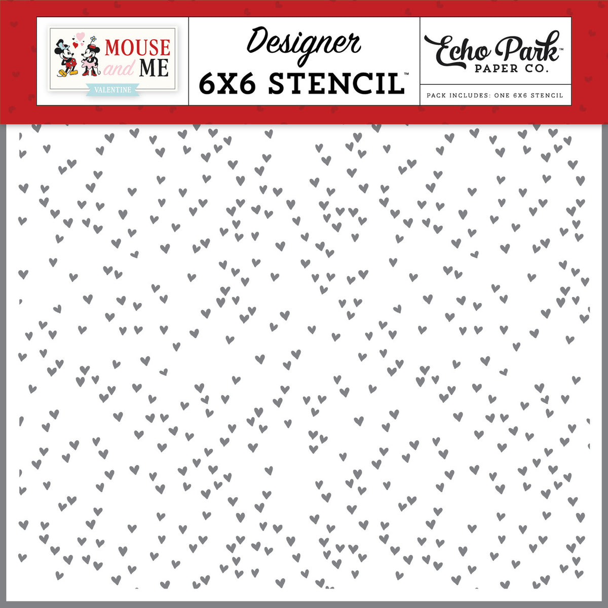 ***Pre-Order*** Echo Park - Mouse And Me Valentine - Tiny Heart Scatter Stencil