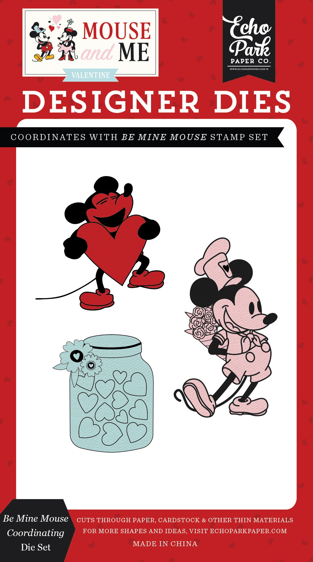***Pre-Order*** Echo Park - Mouse And Me Valentine - Be Mine Mouse Coordinating Die Set