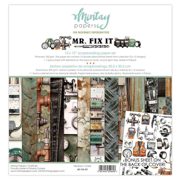 Mintay Papers - Mr. Fix It - 12x12 Collection Pack