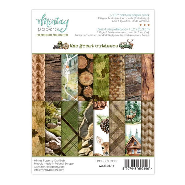 Mintay Papers - The Great Outdoors - 6x8 Paper Pack