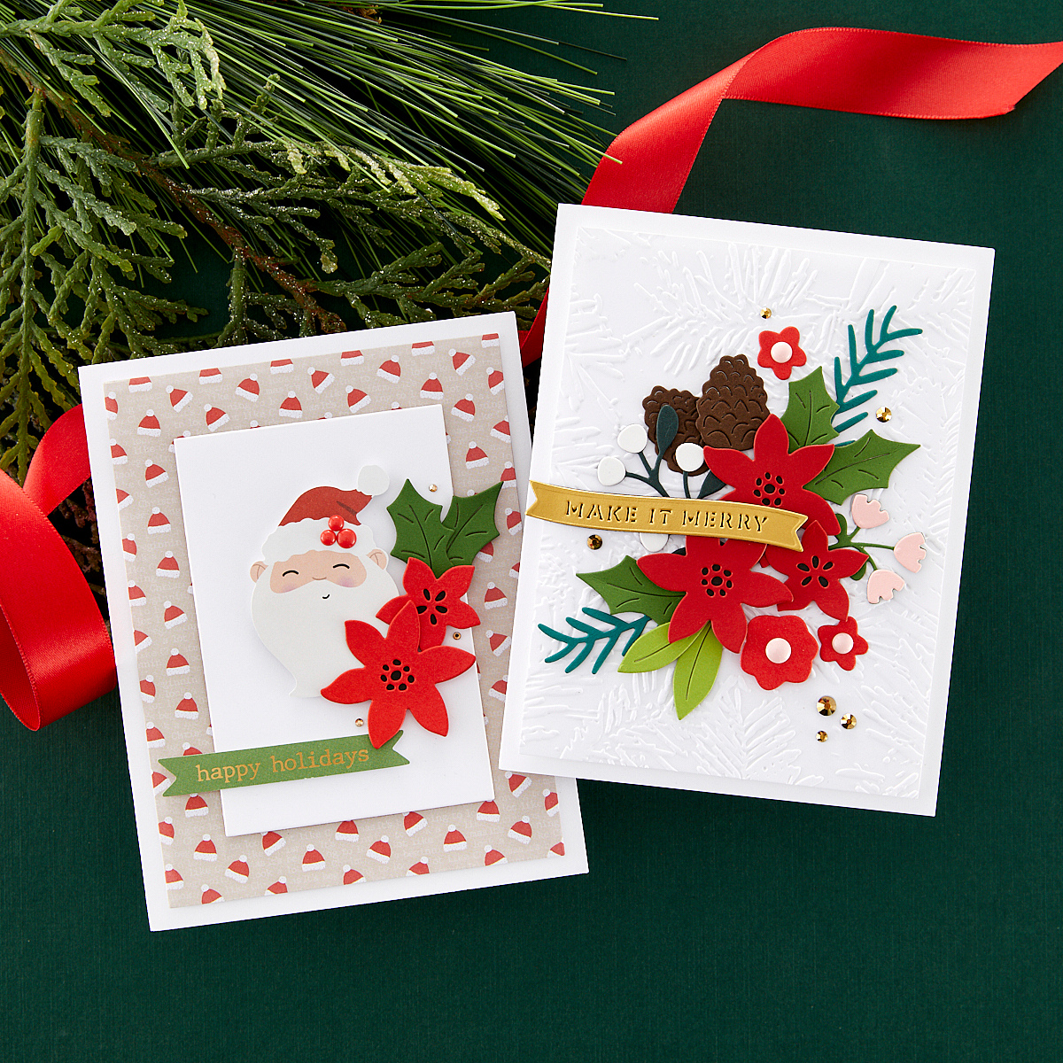 Spellbinders - In the Pines Embossing Folder from the Make It Merry Collection