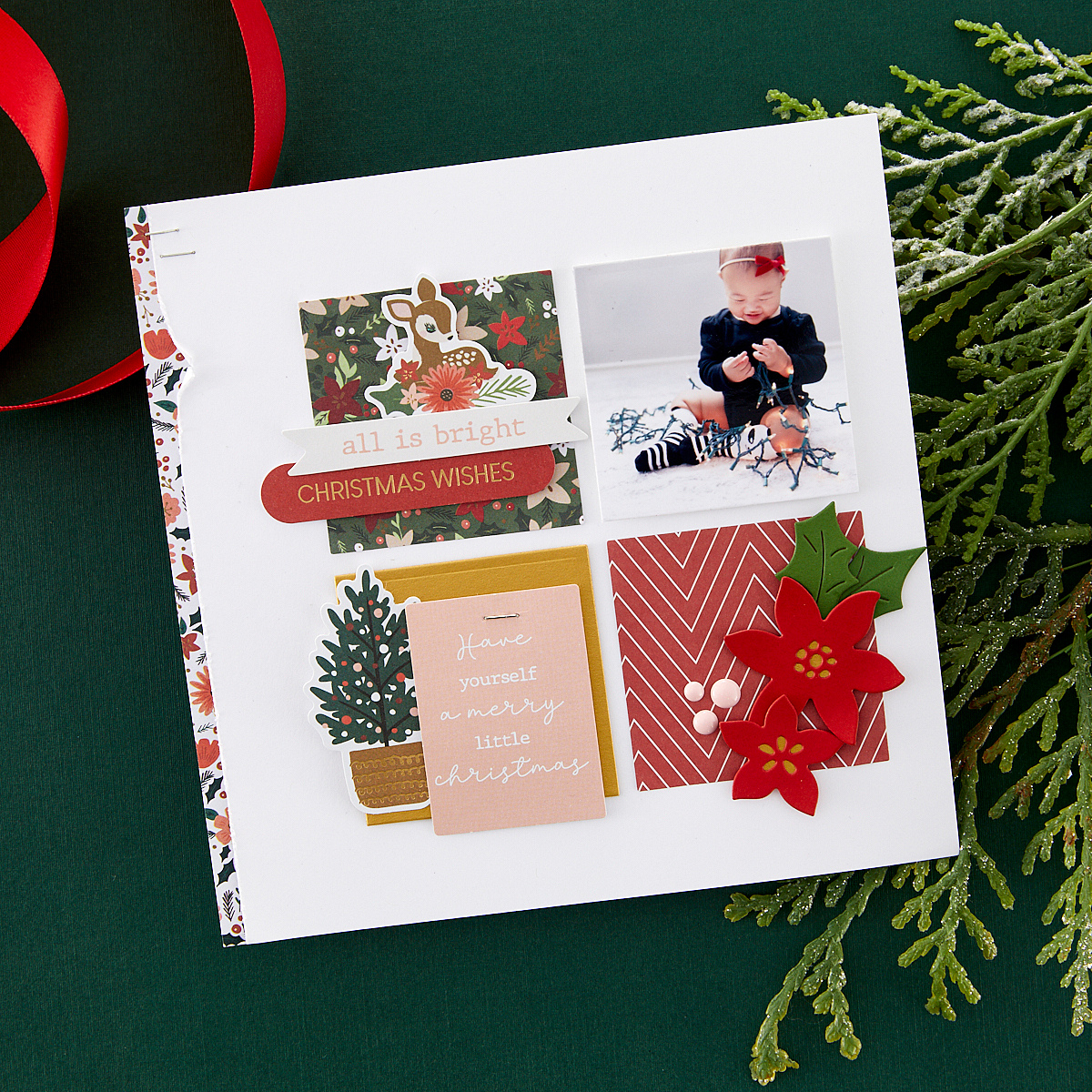 Spellbinders - In the Pines Embossing Folder from the Make It Merry Collection