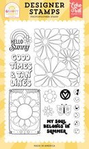 ***Pre-Order*** Echo Park - Our Groovy Summer - Stamp - Funky Flowers