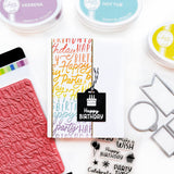 Catherine Pooler - Block & Script Birthday Background Stamp