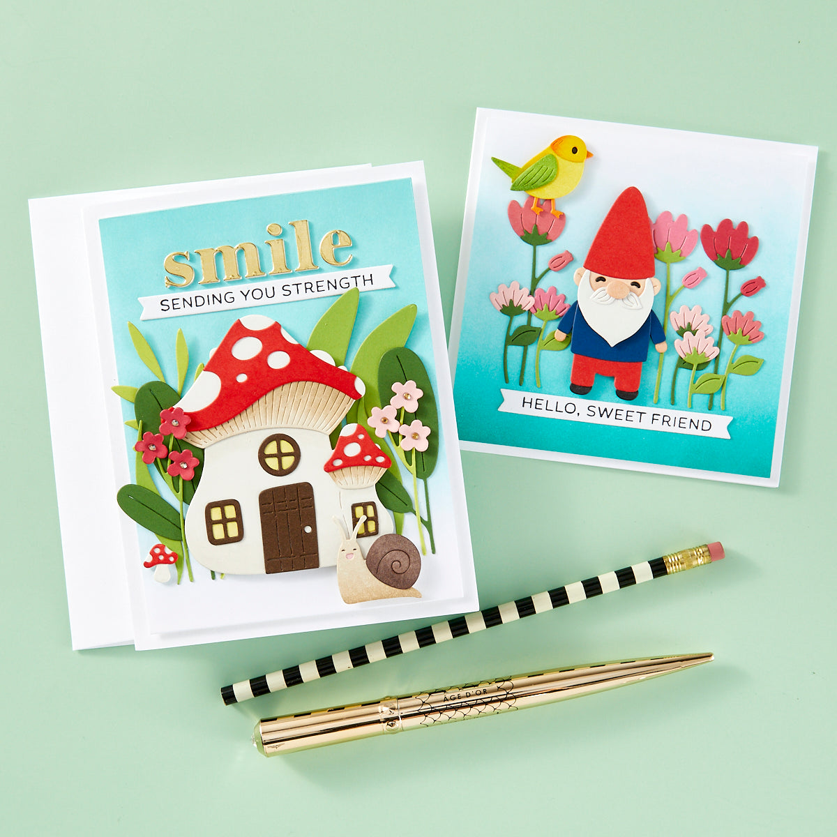Spellbinders - Hello Smile Etched Dies from the Out and About Collection