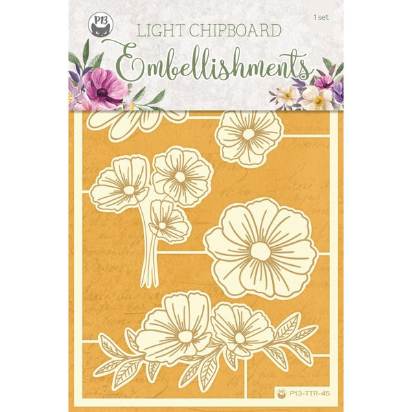 P13 - Die-Cut Chipboard Embellishments 4"x 6" - Time To Relax #02, 6 pack