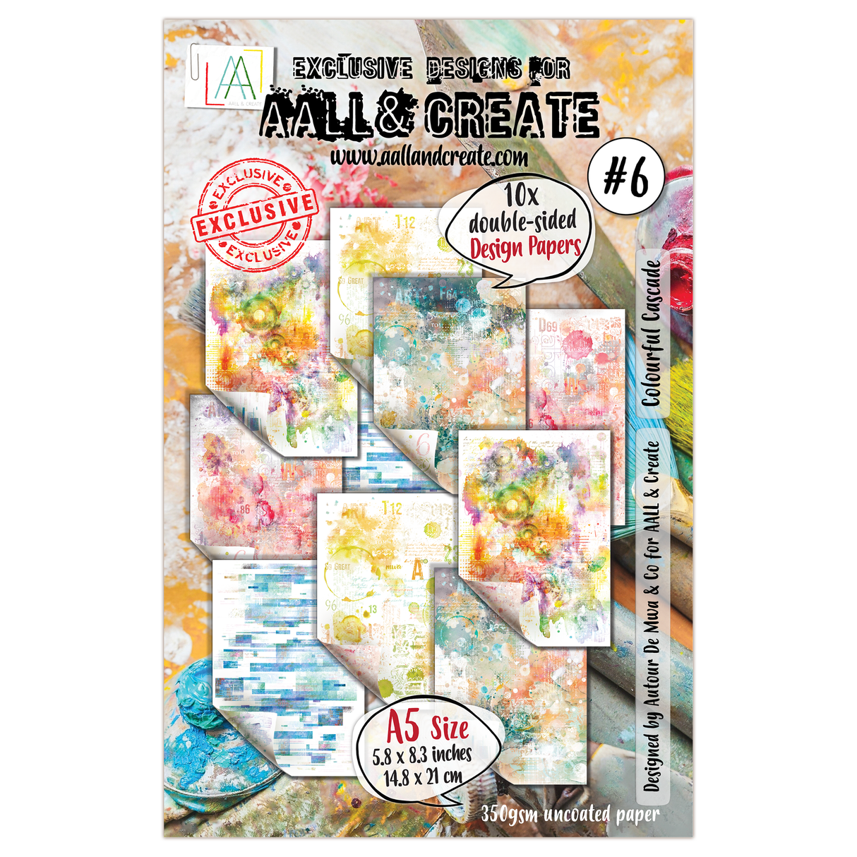 AALL & Create - A5 Design Paper - Colourful Cascade - #6