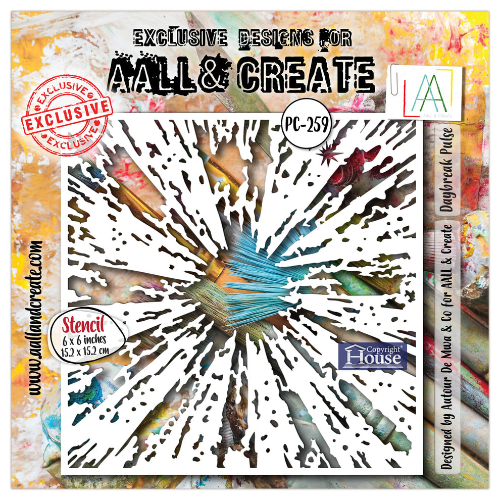 AALL & Create - 6"x6" Stencil - Daybreak Pulse - #259
