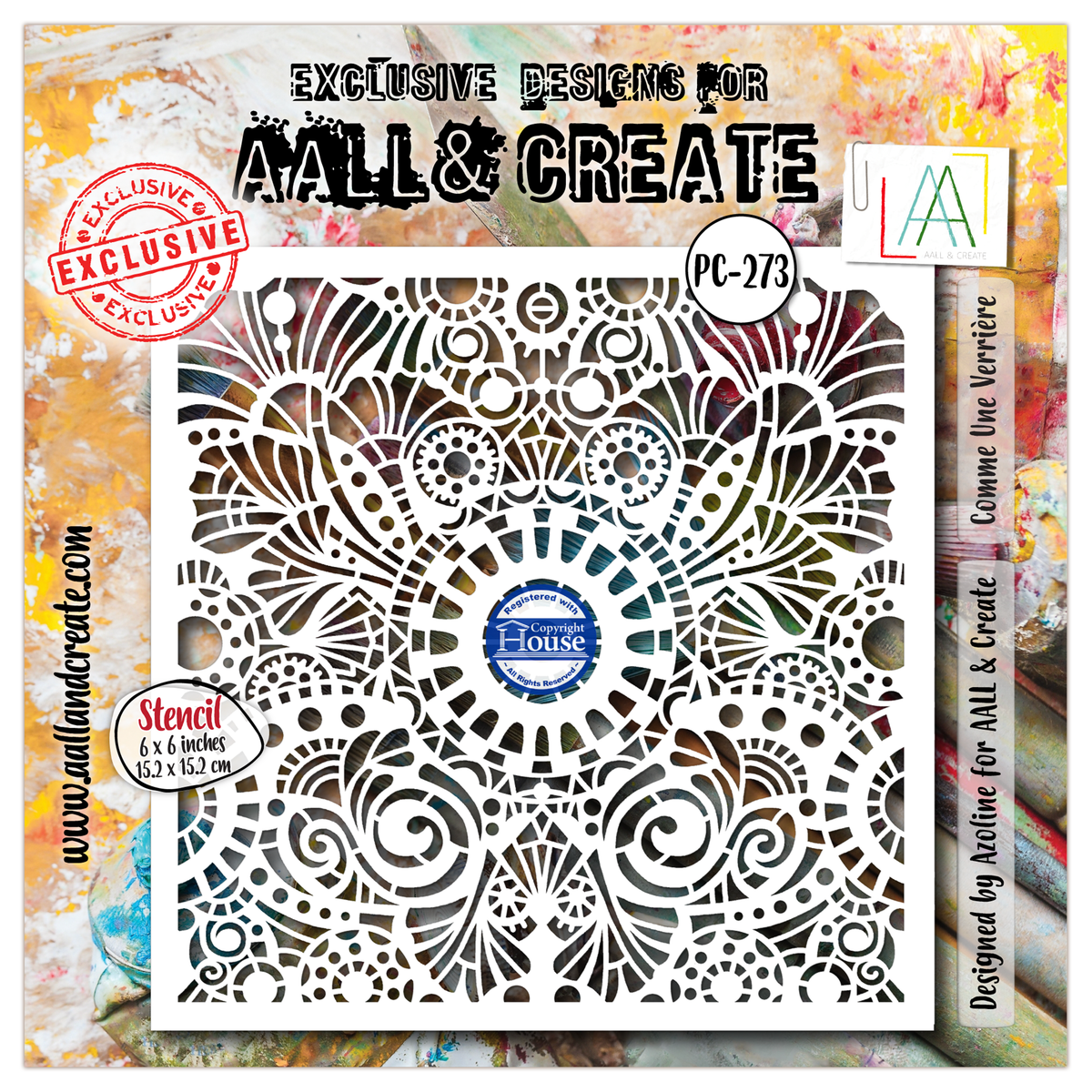 ***Pre-Order*** AALL And Create - 6x6 Stencil - Comme Une Verrière - #273