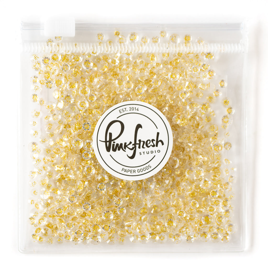 Pinkfresh Studio - Gems - Clear With Gold Dust