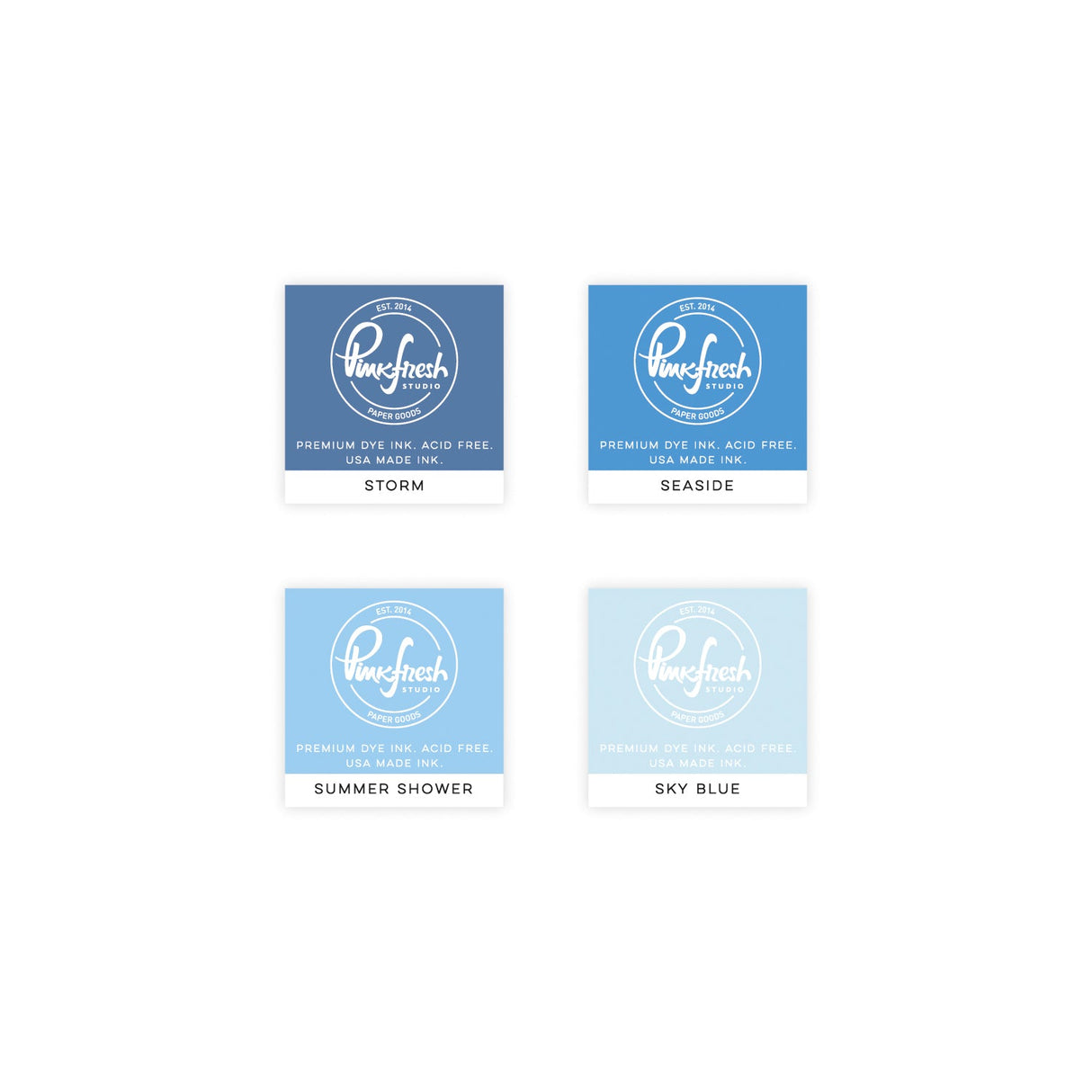 Pinkfresh Studio - Premium Dye Ink Cube Pack - Morning Sky