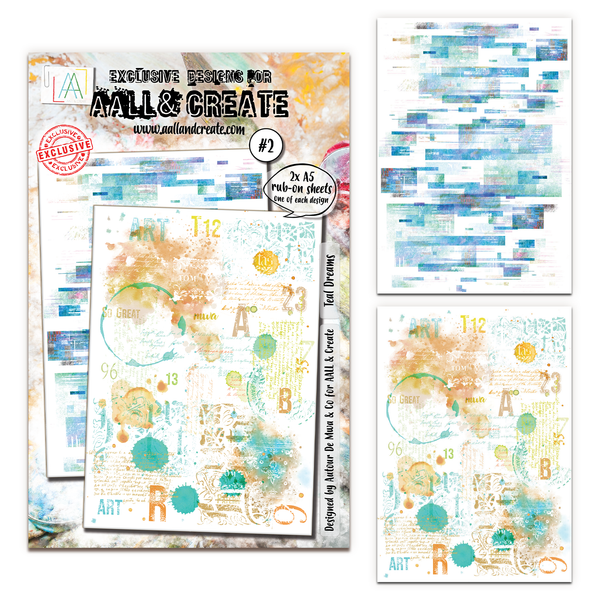 AALL & Create - A5 Rub-Ons - Teal Dreams - #2
